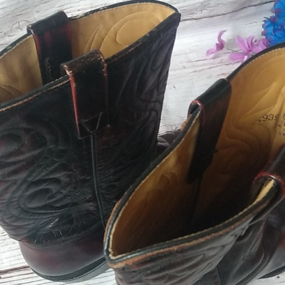 Vintage men's cordovan Cowboy boots - Picture 10 of 11